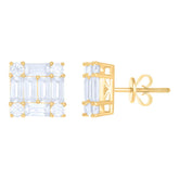 10 kt Gold Earrings With Moissanite Ctw 4.88